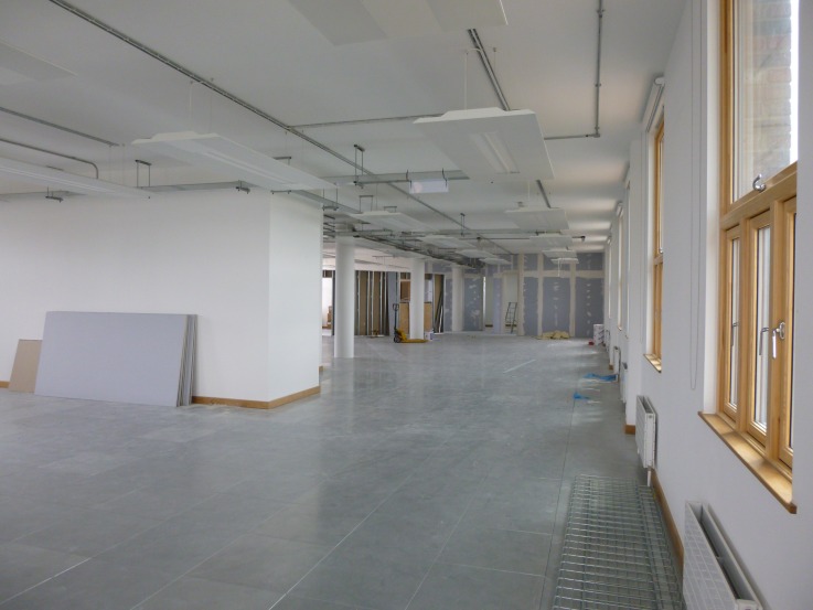 A quick look at the open-plan floor space as it comes together in parallel