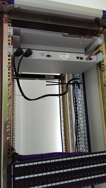 21CN NTE rack-mounted in cab 3 with the patch field directly below it