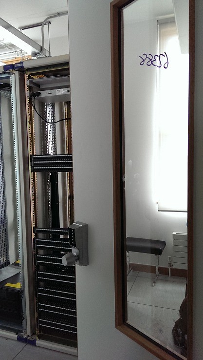 The comms room from the corridor side