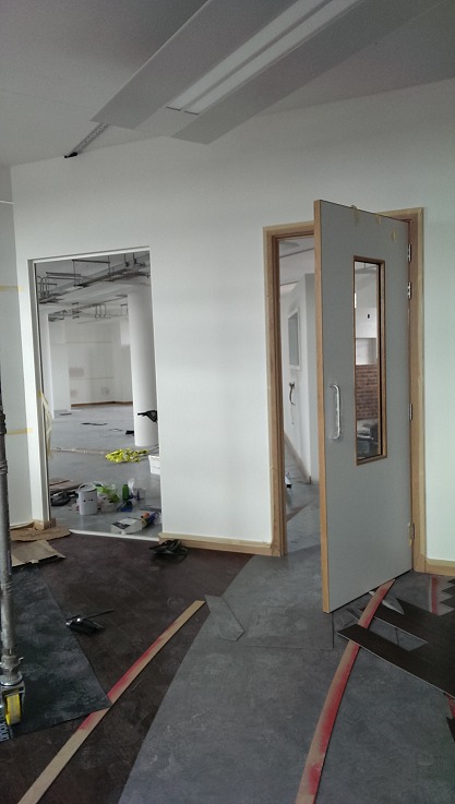 Still working around the builders, with the open-plan floor space coming together at the same time