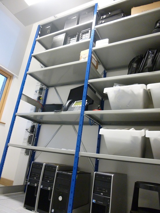 Spares organised so anything we need at 3am is in reach without unboxing